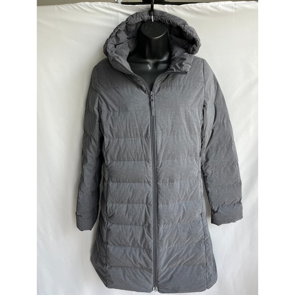 Uniqlo Jackets & Coats Uniqlo Charcoal Grey Down Coat Longline